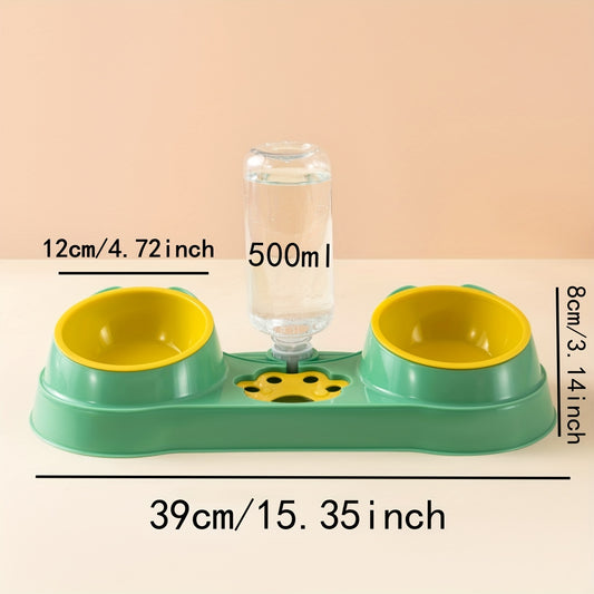 Double Pet Bowl – Non-Slip Food & Water Feeder