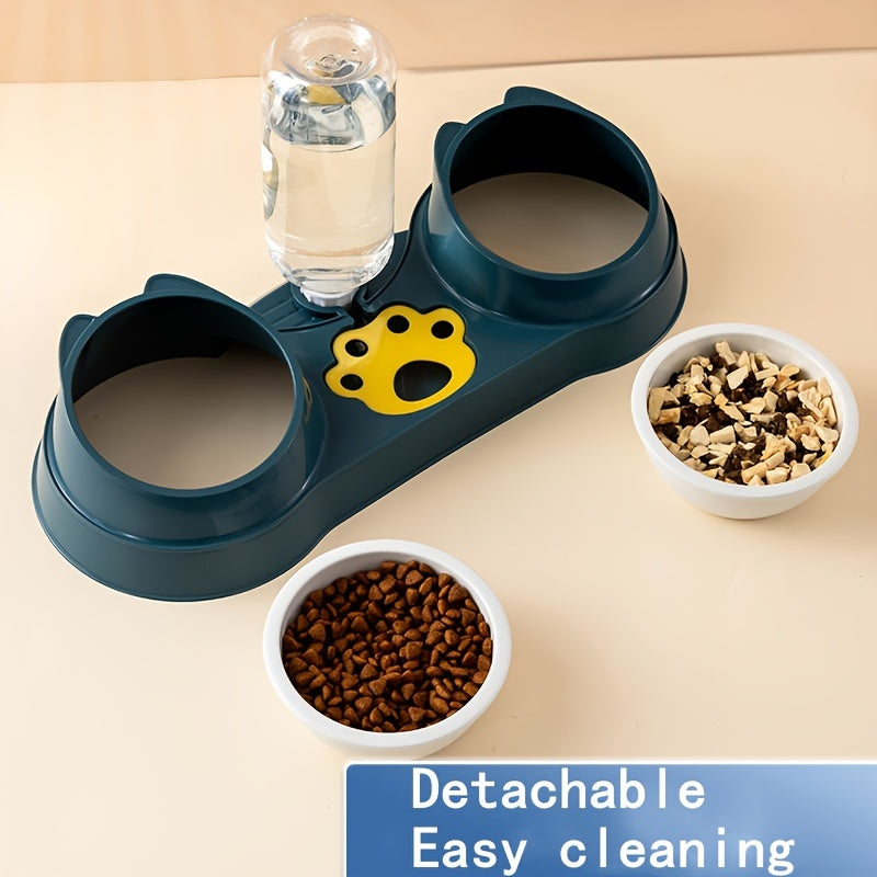 Double Pet Bowl – Non-Slip Food & Water Feeder